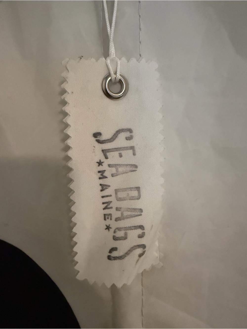 Sea bag of Maine White & Black Number-Graphic Rope Handle Tote - Picture 2 of 8